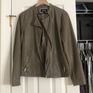 Faux leather Gray jacket